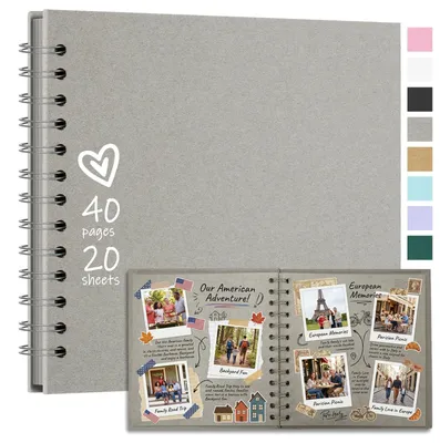 Productafbeelding van Fotoalbum om zelf te maken 20,5x20,5 cm, 20 bladen (40 pagina's)