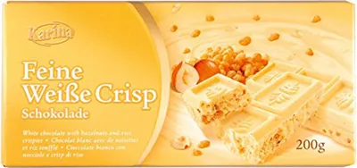 Produktbild von Karina Feine Weiße Schokoladentafel Weiße Schokolade Crisp 200g