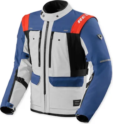 Immagine prodotto di Giacca da moto impermeabile Revit Offtrack 3 H2O in tessuto, blu/grigio, 3XL