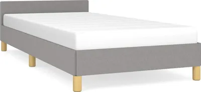 Produktbild von vidaXL Bettgestell ohne Matratze Hellgrau 90x190 cm Stoff