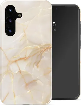 Productafbeelding van Selencia Vivid Backcover voor de Samsung Galaxy S25 FE - Golden Beige Marble