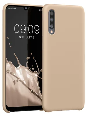 Produktbild von kwmobile Handyhülle für Samsung Galaxy A50 Hülle - Case Silikon - Kabelloses Laden - Schutzhülle Cover in Perlmutt
