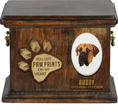 Productafbeelding van Boerboel - Urn voor as van een hond, gepersonaliseerde urn met gravure, herdenkingsdoos voor as van een hond, merk Art-Dog