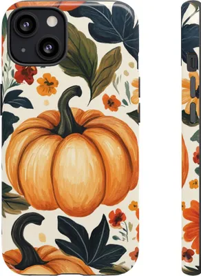 Produktbild von Herbstliches Kürbis- und Blumenmuster – Hülle Kompatibel mit iPhone 13