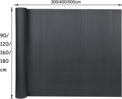 Obrázek produktu pro Rohože pro ochranu soukromí PVC Privacy Mat Balkonová zástěna pro ochranu soukromí 90x500cm Plot pro ochranu soukromí Antracitový plot pro ochranu proti UV záření Neprůhledný pro zahradu CEEDIR