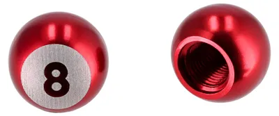 Image de Jeu : 2 capuchons de valve "Eightball", anodisé rouge