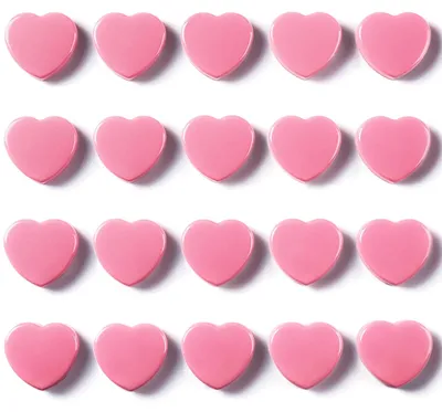 Produktbild von Magnete für Magnettafeln, 20 Stück rosa herzförmige Magnete, stark – Mini-Kühlschrankmagnete, farbenfrohe und dekorative Magnete mit starker Haftung für Schule und Büro – kleine Magnete für Whiteboards und magnetische Pinnwände
