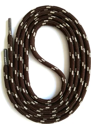 Produktbild von SNORS Sicherheitssenkel rund - DUNKELBRAUN / HELLGRAU - 5mm - 200cm