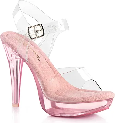 Produktbild von COCKTAIL-508 Fabulicious Damen High-Heels Plateausandaletten klar babypink getönt