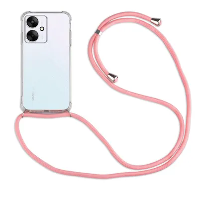 Produktbild von Handykette Xiaomi Redmi 13C / Poco C65 Handyhülle mit Band Hülle mit Kordel Rosa