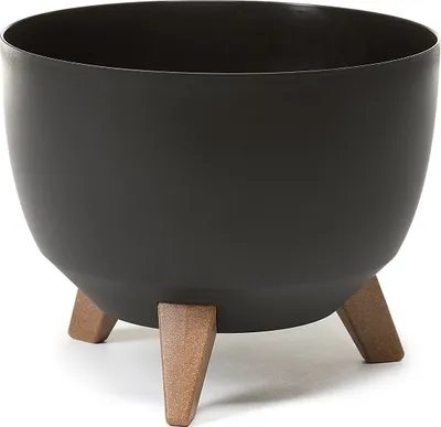 Produktbild von Blumentopf LAMELA Blumentopf ROMA, Durchmesser 47cm, Schale auf Beinen, schwarz