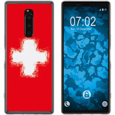 Produktbild von PhoneNatic Case kompatibel mit Sony Xperia 1 Silikon-Hülle WM Schweiz M10