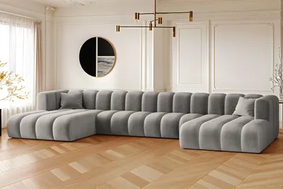 Produktbild von Kaiser Möbel Ecksofa, U-from, Sofa Grand U XL modular stoff Salvador Grau