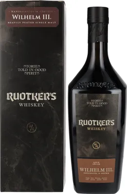 Produktbild von Ruotker's WILHELM III. Heavily Peated Single Malt Whiskey 46% Vol. 0,7l in Geschenkbox