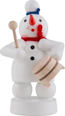 Productafbeelding van Zenker Volkskunst: Sneeuwpop muzikant met pot (8 cm)