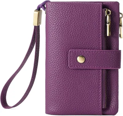 Produktbild von Portemonnaie SENDEFN Damen-Geldbörsen, mittelgroß, dreifach faltbar, Leder-Damenbrieftasche, RFID-blockierende Geldbörse für Frauen mit Kartenfächern,