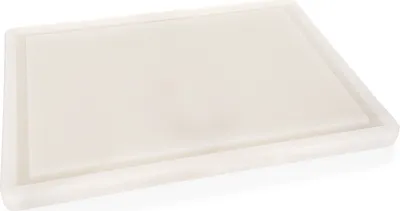 Produktbild von 5x Schneidbrett mit Saftrille weiß 40 x 25 x 2 cm Polyethylen