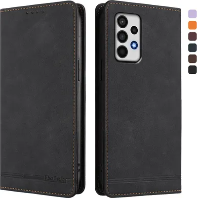 Immagine prodotto di Custodia per Samsung Galaxy A52 / A52s 5G, retro custodia in Finto cuoio flip con supporto e slot per carte Nero