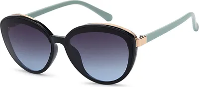Produktbild von styleBREAKER Damen Sonnenbrille Oval mit filigranem Kunststoff Rahmen und Metall Detail, Polycarbonat Gläser 09020144