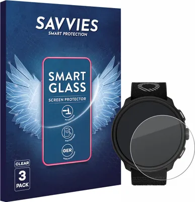 Produktbild von 3x Savvies Schutzglas Folie für Suunto Run 9H Panzer Schutzfolie Glas Displayschutz klar transparent