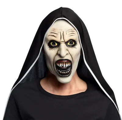 Image de Masque Non « The Nun », latex avec capuche