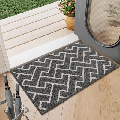 Produktbild von Unyqoos® Schmutzfangmatte 50×80 cm – wasserdichte Innen-Fußmatte aus Polypropylen, superabsorbierend mit rutschfester TPR-Rückseite für Eingang & Flur
