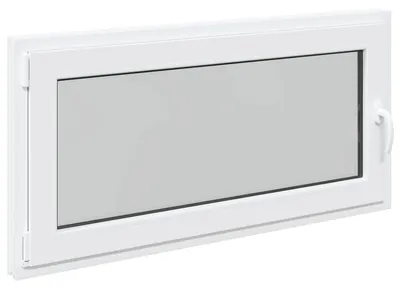Zdjęcie produktu dla Okno piwniczne vidaXL RISOR 120 x 60 cm, PVC i szkło, białe