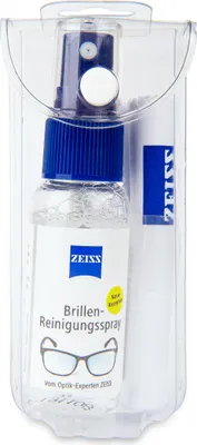 Produktbild von Čistiaci sprej na okuliare ZEISS s obsahom 30 ml vrátane handričky z mikrovlákna na jemné a dôkladné čistenie okuliarových šošoviek - bez alkoholu
