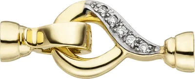 Produktbild von Schließe Kettenverschluss 10 Diamant Brillanten 585 Gold Gelbgold, teilrhodiniert