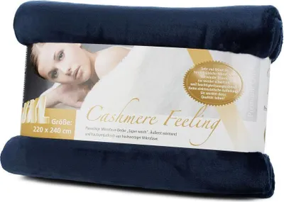 Produktbild von Gözze Premium Cashmere-Feeling Decke marine 220x240 cm