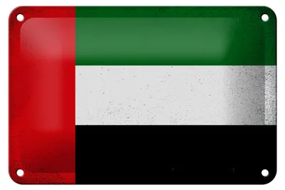 Produktbild von Blechschild Flagge Arabische Emirate 18x12cm Flag Vintage Dekoration