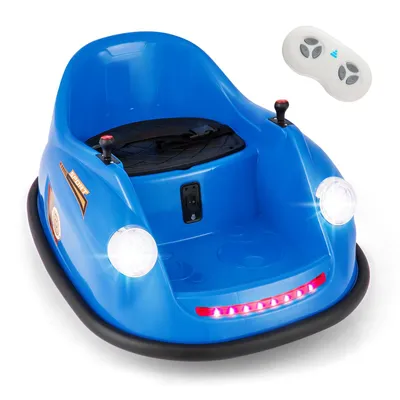 Produktbild von GOPLUS 12V Autoscooter Kinder, Elektro Bumperauto mit Fernbedienung, 360-Grad-Drehung, LED-Lichter & Musik, Blau
