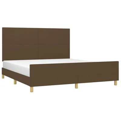 Immagine prodotto di vidaXL Struttura letto senza materasso marrone scuro 180x200 cm tessuto