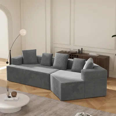 Imagen del producto de Sofá modular de esquina, 312 cm de ancho. Amplio sofá para una relajación total