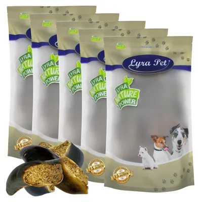 Produktbild von 75 Stk. Lyra Pet® Rinderhufe gefüllt mit Pansen und Leber ca. 9 kg