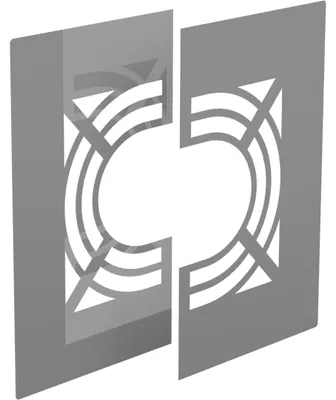 Produktbild von Jeremias DW-FU Deckenblende Hinterlüftung zweiteilig 300mm 1-65 Grad Edelstahl doppelwandig Abgassystem