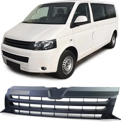 Produktbild von Sport Kühlergrill ohne Emblem Schwarz Matt für VW Bus T5.2 Facelift 09-15