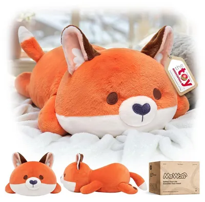 Produktbild von Kuscheltier Fuchs Plüschtier 33 cm Kawaii Plüschkissen für Jungen und Mädchen