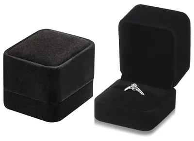 Immagine prodotto di Solidchoice - Elegante scatola in velluto per anelli di matrimonio e gioielli