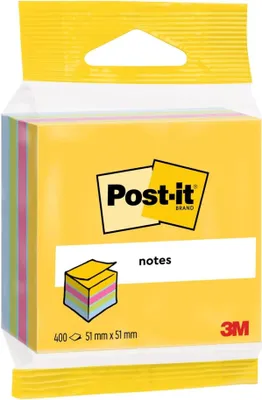 Image de Post-it Notes mini cube ultra 51x51mm 400BL
