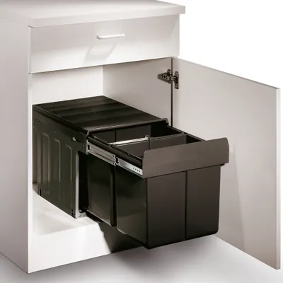 Image de Naber Double Master. Collecteur de déchets, anthracite.  - Poubelle