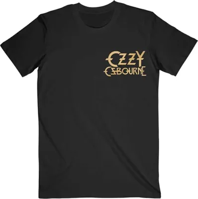 Image de Ozzy Osbourne - "Patient No.9" T-Shirt Logo pour homme/femme unie RO3825 (S) (Noir/Or)