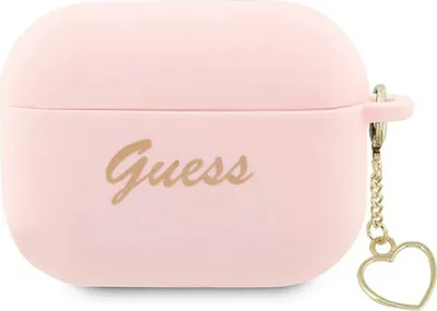 Immagine prodotto di Guess Guap2Lschsp Airpods Pro 2 (2022/2023) Cover Różowy/Rosa in silicone Charm Heart Collection
