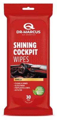 Produktbild von Dr. Marcus TITANIUM - Armaturenbrett-Reinigungstücher - glänzend - Vanille - 30 Stück 1 Stück [DRM76431]