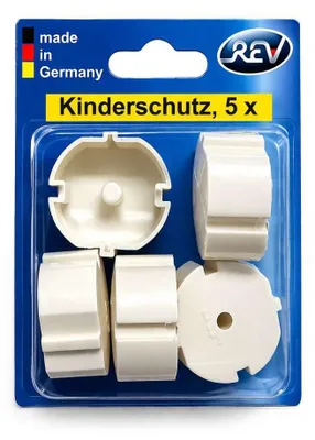 Produktbild von REV Ritter 5 x Kinderschutz Steckdosensicherung Cremeweiß