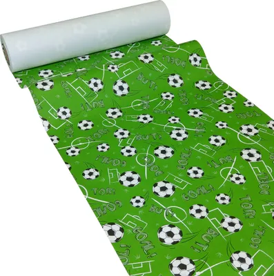 Produktbild von 50m x 0,40m JUNOPAX® Papier Tischläufer Fußball