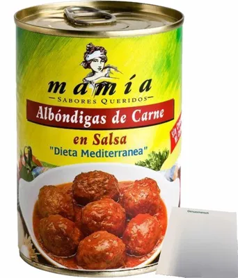 Produktbild von Mamia Fleischklöße in Mittelmeersauce (400g Dose) + usy Block