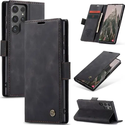 Produktbild von Samsung Galaxy S25 Ultra Hülle - CaseMe 013 Klapphülle - Schwarz
