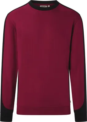 Immagine prodotto di HAKRO Felpa a contrasto MIKRALINAR® ECO 549, weinrot/schwarz, L