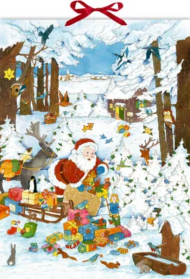 Produktbild von Wand-Adventskalender - Bescherung im Winterwald